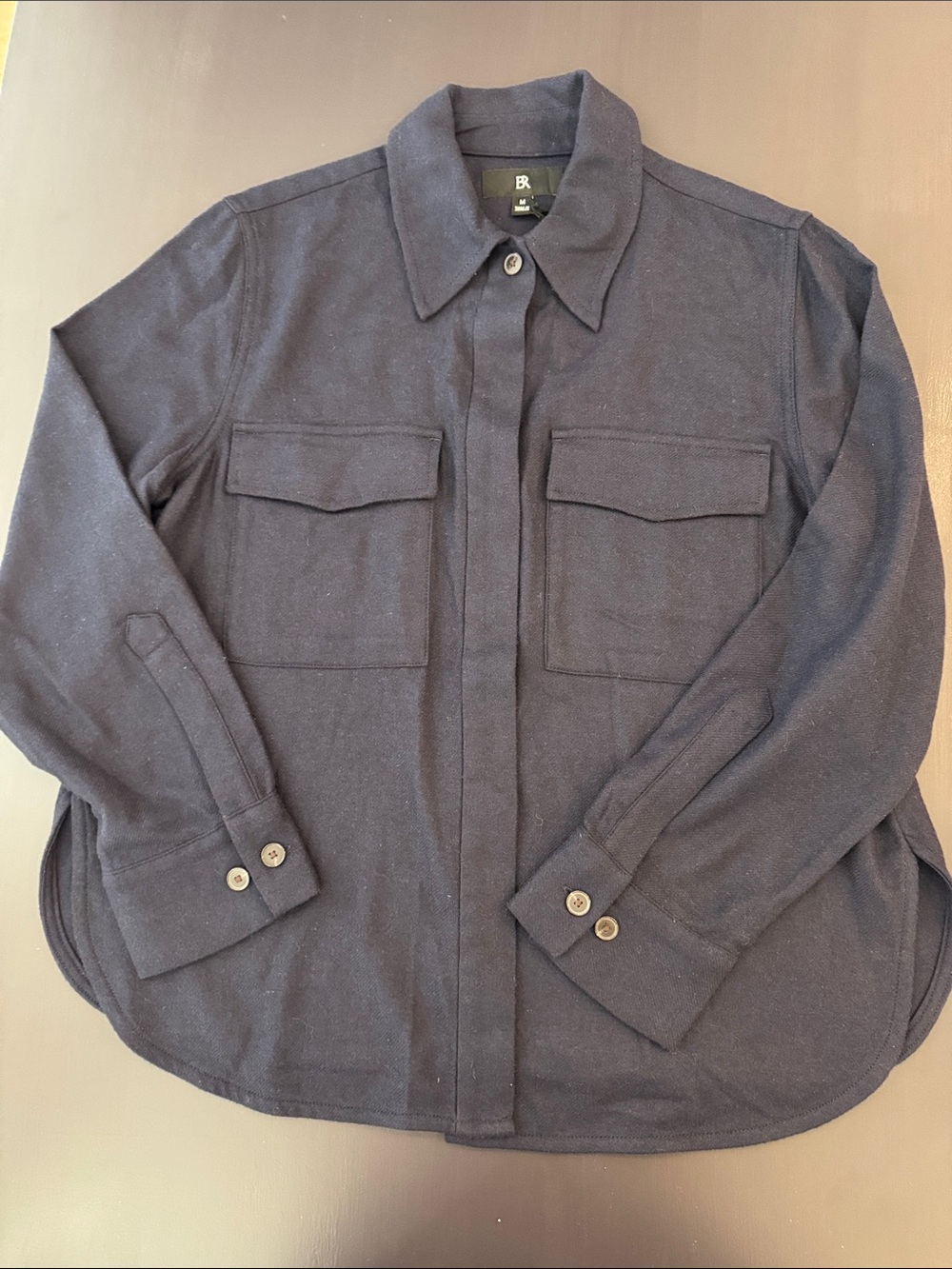 Banana Republic Navy Blue wool blend shirt/jacket size medium
